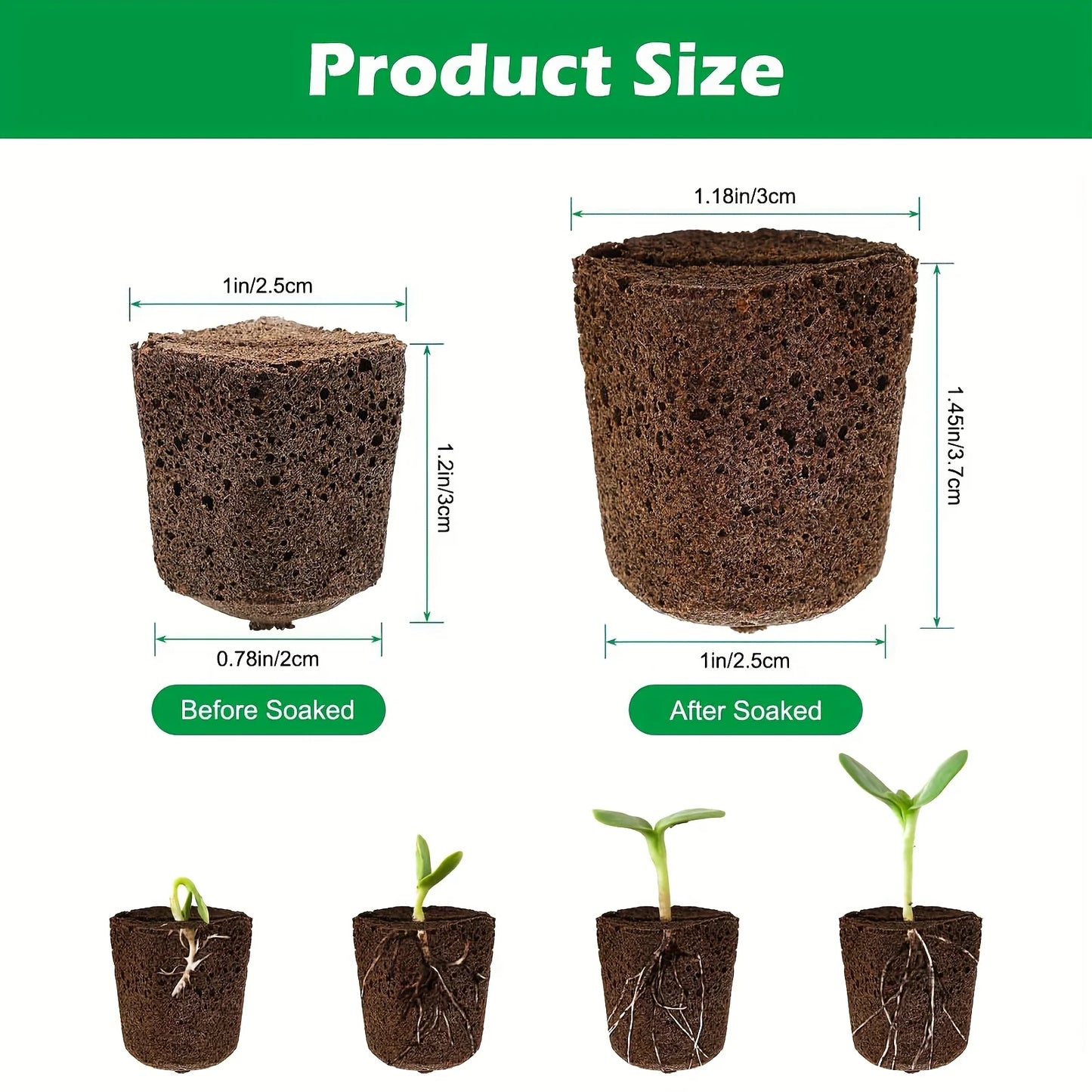 40-Piece Square Indoor Hydroponic Plant Growth Sponge Kit, Seed Germination Starter Compatible with Aerogarden System
