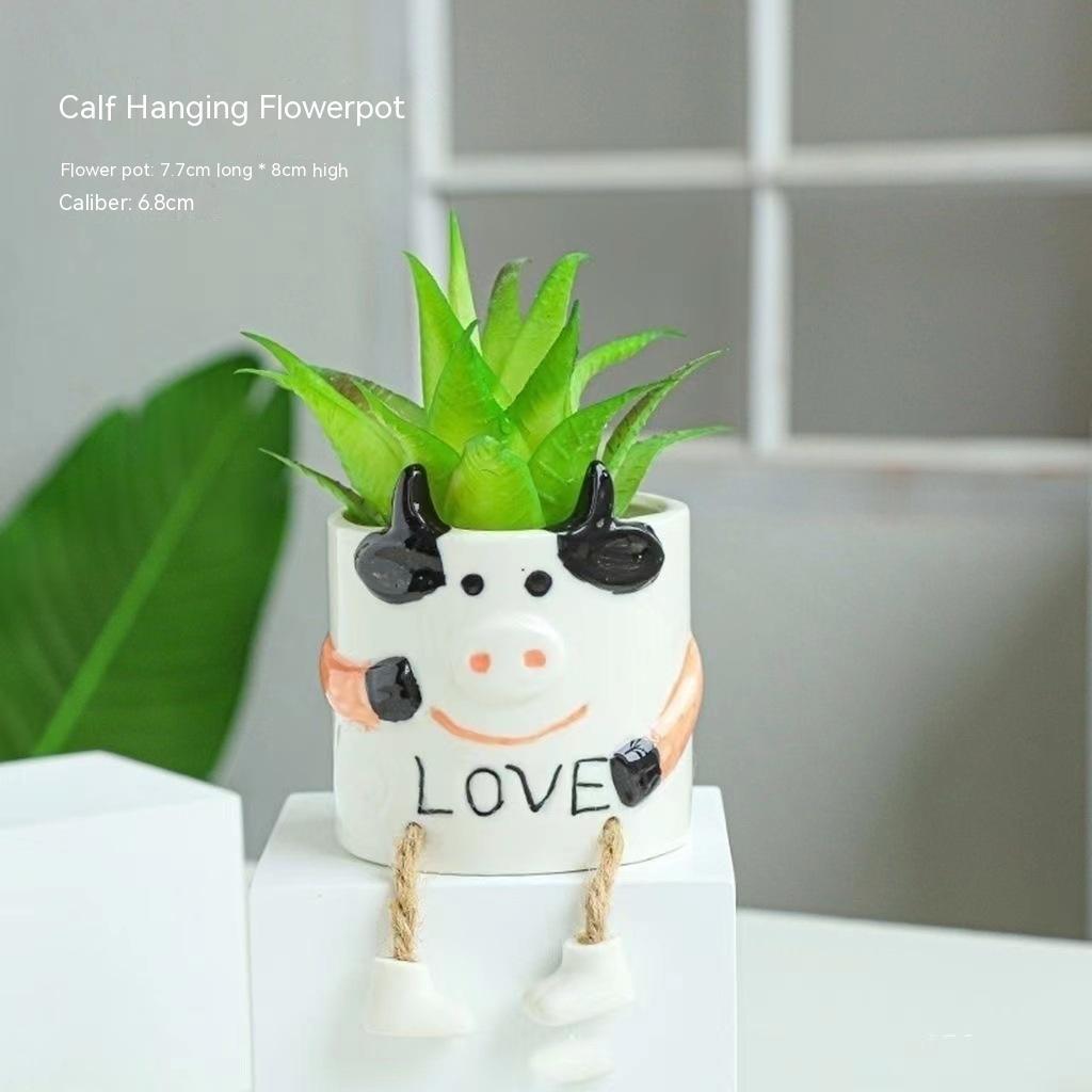Ceramic Hanging Foot Flowerpot Succulent Plant