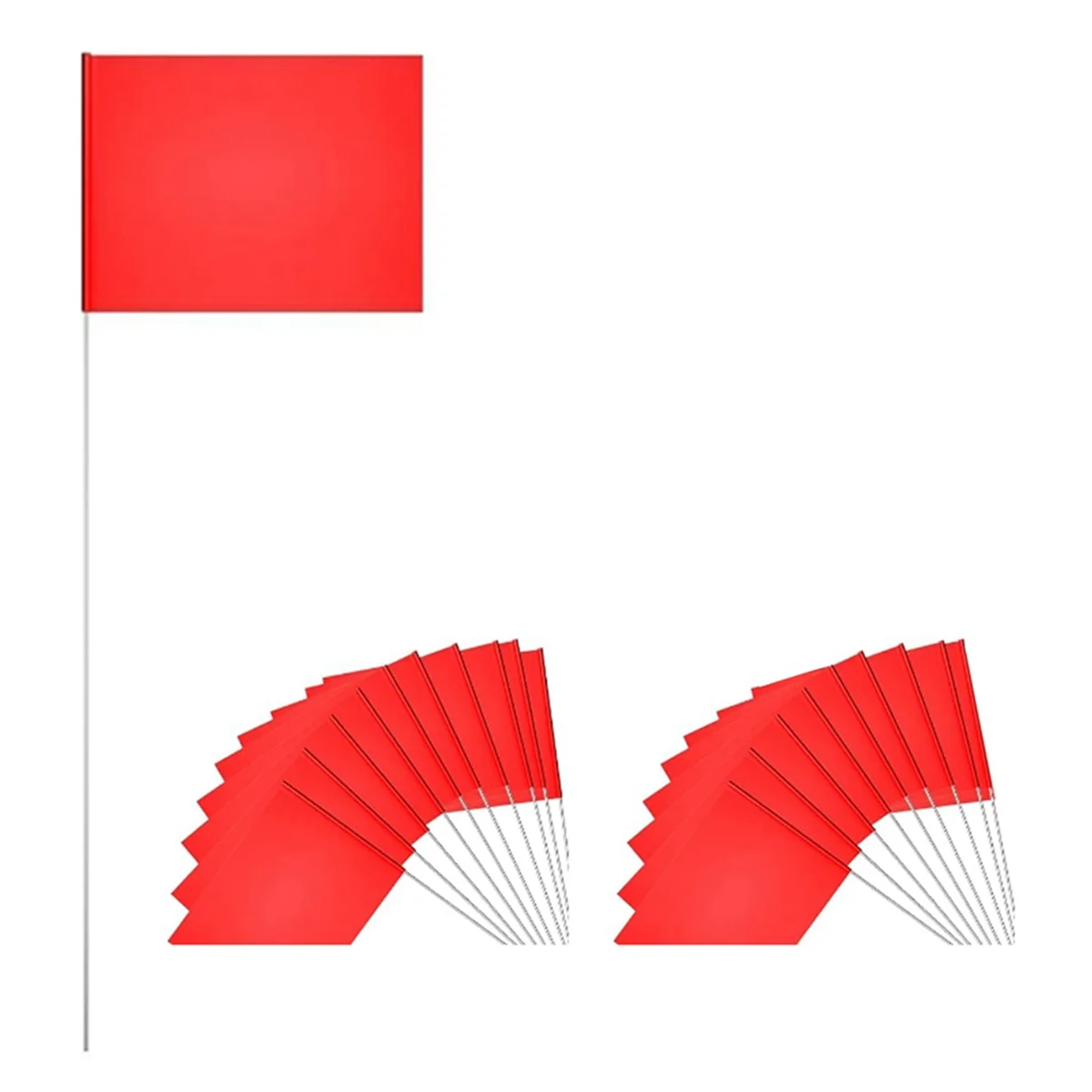 Exceptional! 20pcs Red Marking Flags for Lawn, Lawn Marking Landscape Flags, Yard Watering Flags, Non-Stick Irrigation Flags