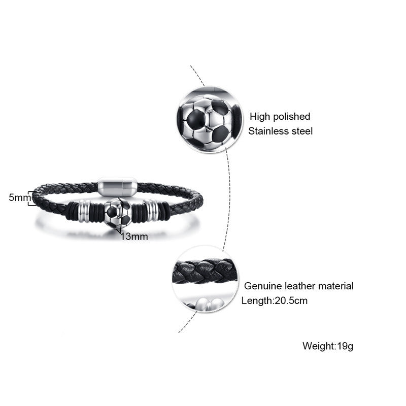 Bracelet Titanium Steel Football Accessories