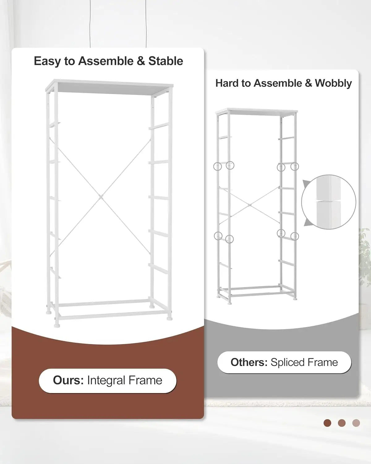 Crestlive Products Dresser For Bedroom With 6 Drawers, Tall Chest Of Drawers, White Dressers Bedroom Furniture, Storage