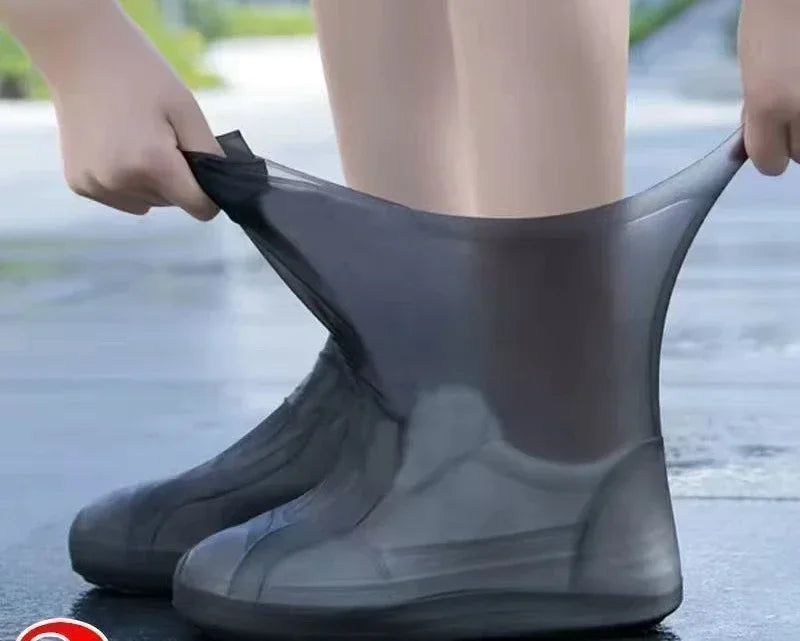 1 Pair Rubber Rain Boot Overshoes For Outdoor Use, Silicone Waterproof Shoe Covers, Rainy Day Shoe Cover, Reusable Non-Slip Rain