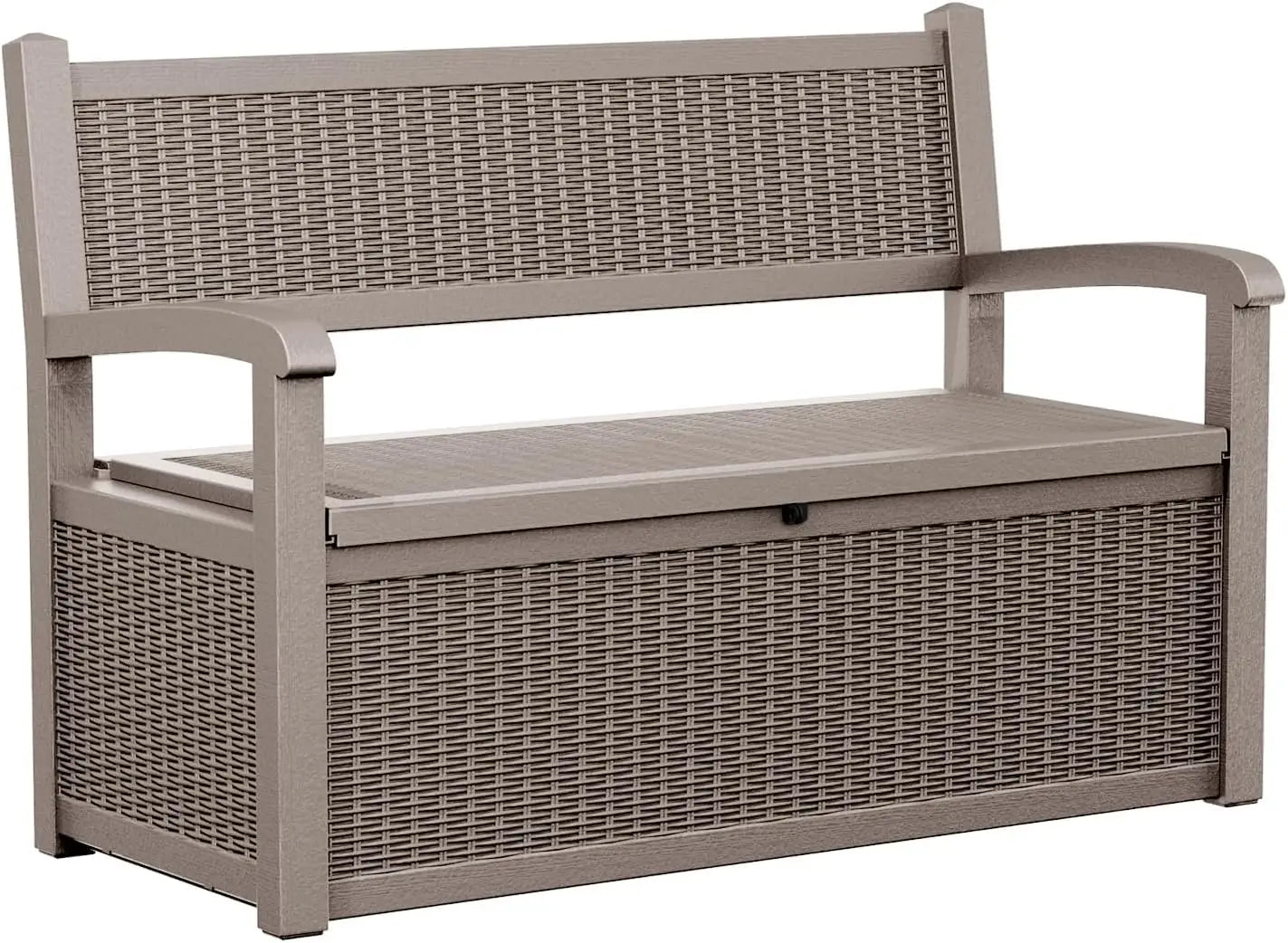 70 Gallon Storage Bench Deck Box Waterproof Lockable,Outdoor Storage Furniture for Patio,Garden and Porch,Tools and Cushions(Bla
