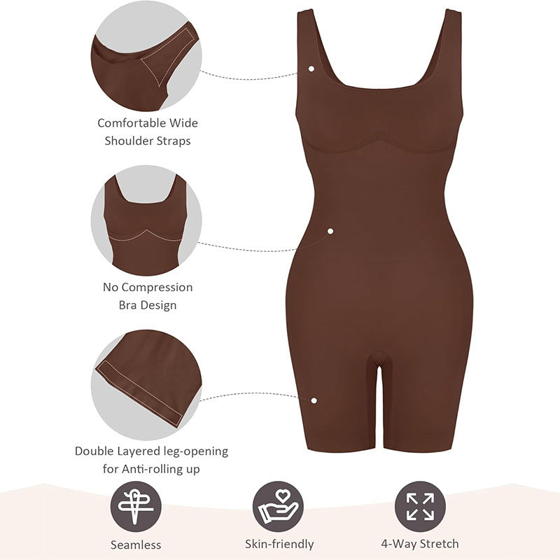 European And American Seamless Jumpsuit Hip-lift And Belly Shaping Tight Corset