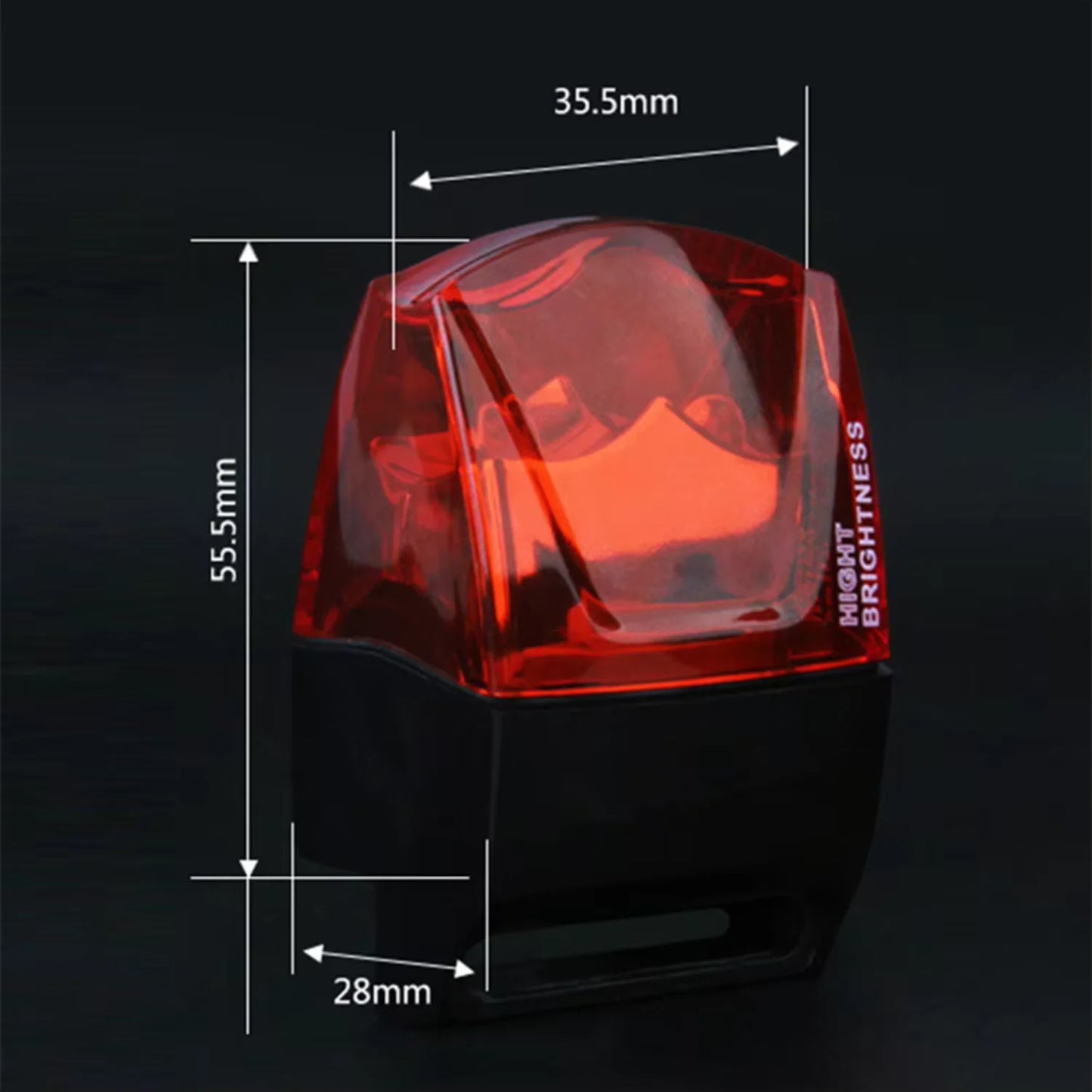 Bicycle Tail Light Waterproof Power Generate Warning Light Bicycle Equipment Accessories