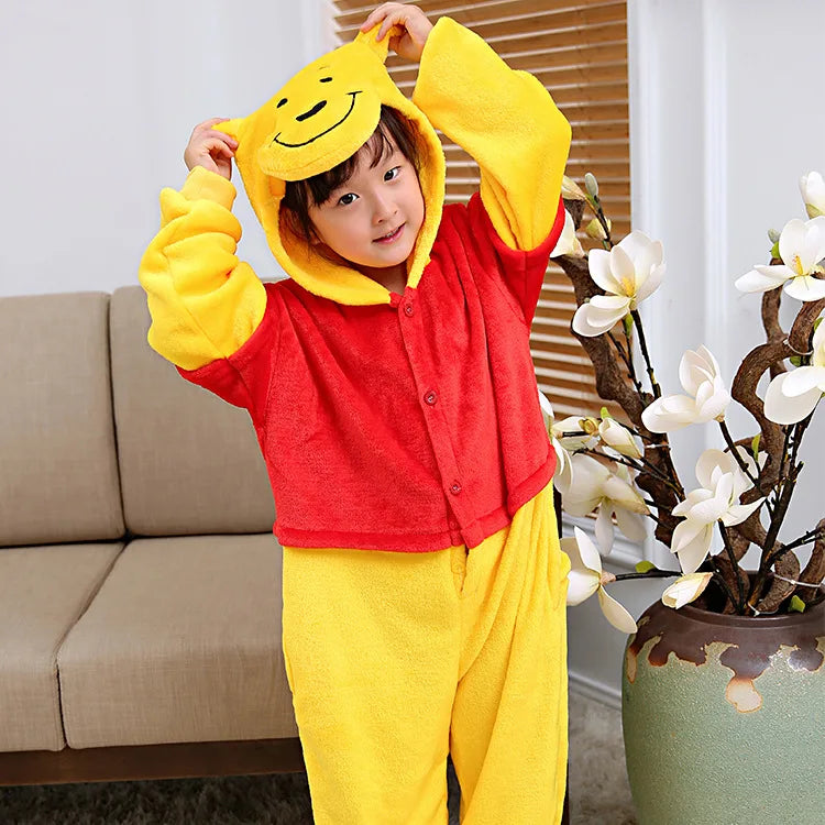 Disney Costume Adults Onesie Pajama Winnie The Pooh Kids Cosplay Anime Figure Pyjamas Fall Winter Home Sleepwear Birthdays Gifts