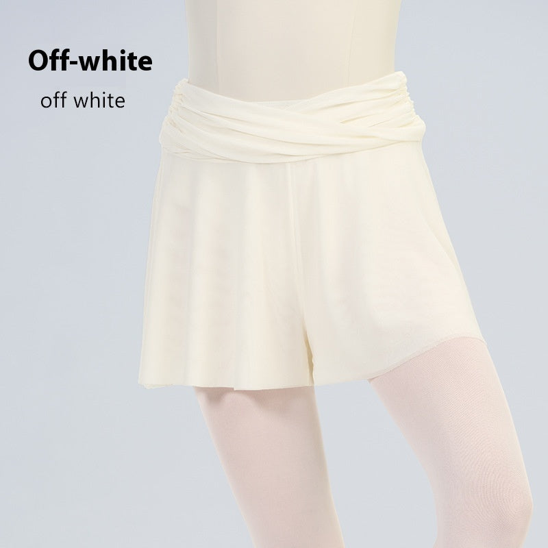 Classical Dance Practice Pants Soft Mesh Waist Head Short Pantskirt