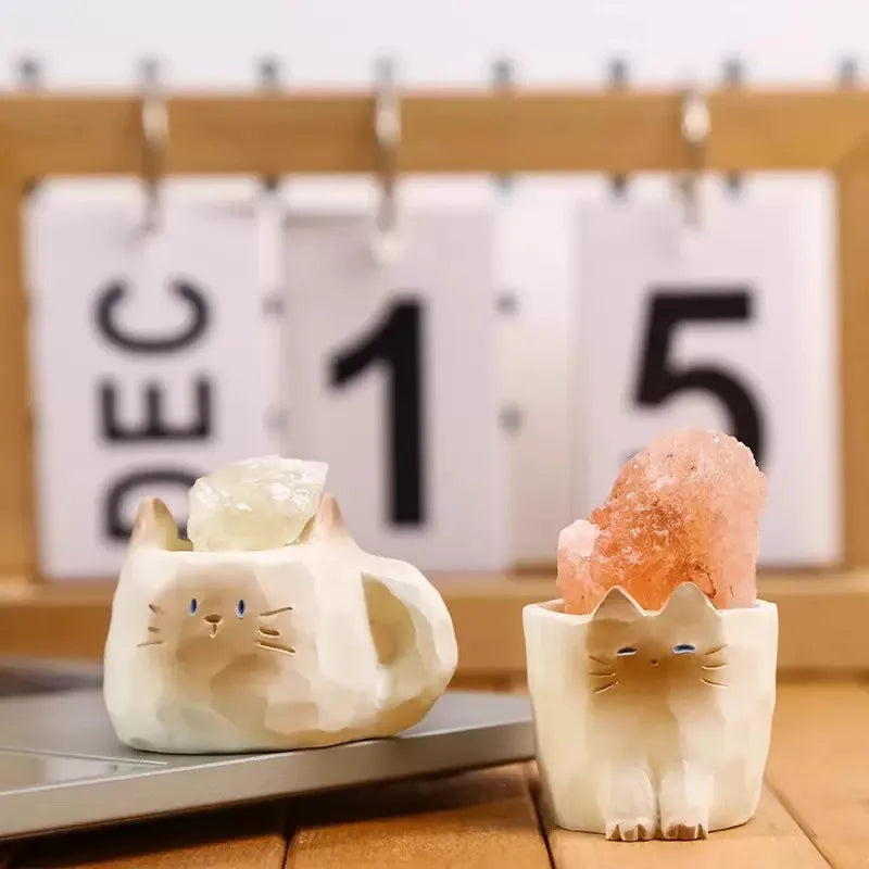 Cat Play Crystal Series Blind Box Fashion Play Cute Mini Figures Desktop Ornaments Dolls Mystery Box Girl Children Gifts Toy