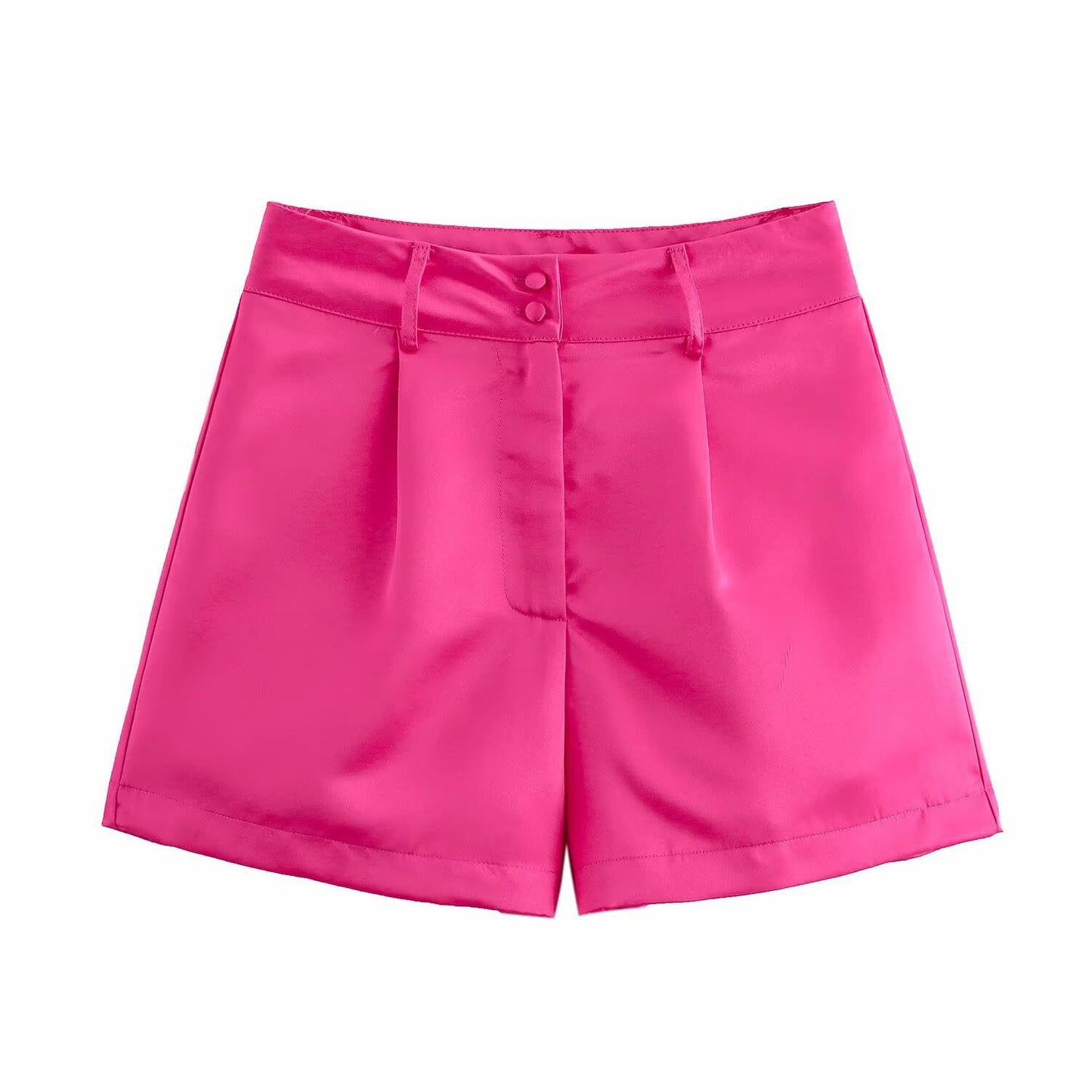 European And American Style French Fashion Design High Waist Bag Buckle Multicolor Shorts