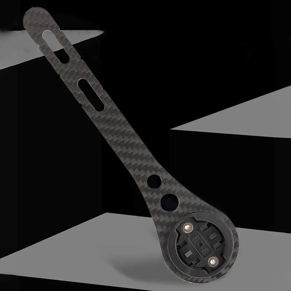 Carbon Fiber Bicycle Computer Holder Bike Handlbar Computer Mount Cycling Speedometer Support Holder for Garmin Bryton Wahoo