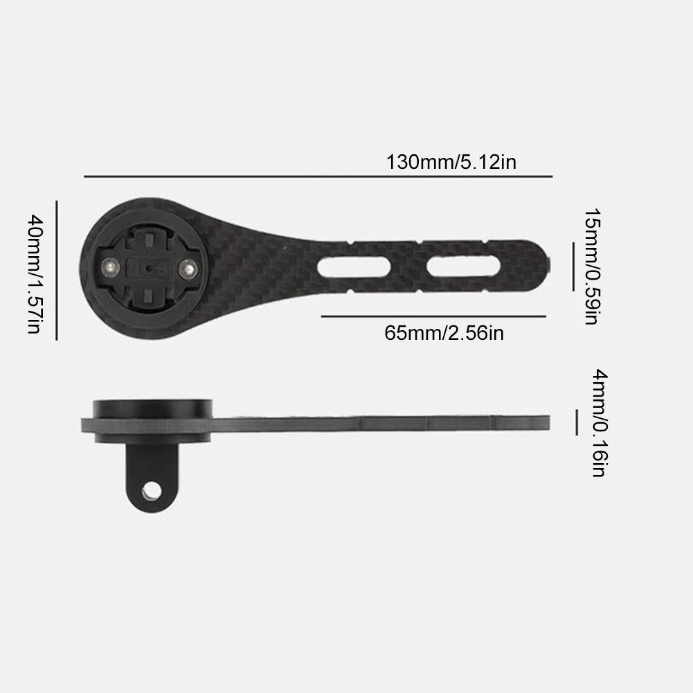 Carbon Fiber Bicycle Computer Holder Bike Handlbar Computer Mount Cycling Speedometer Support Holder for Garmin Bryton Wahoo