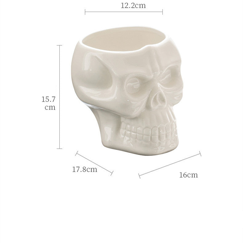 Ceramic Flower Pot Cartoon Character Skull