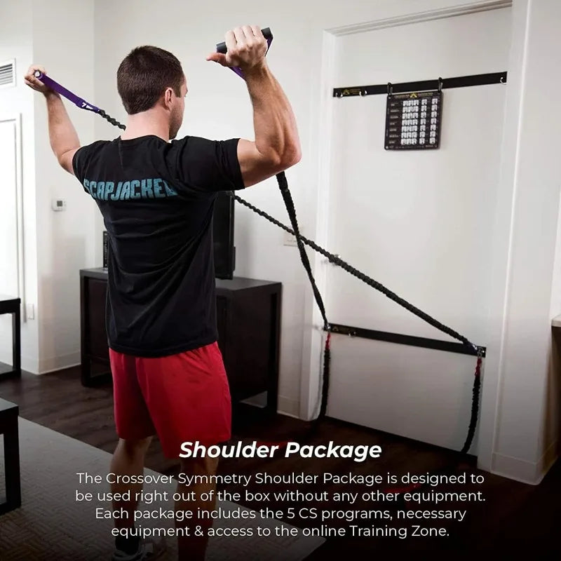 Crossover Symmetry Shoulder System Includes Two Sets of Resistance Bands Attachments Training Guide Exercise Online Workouts