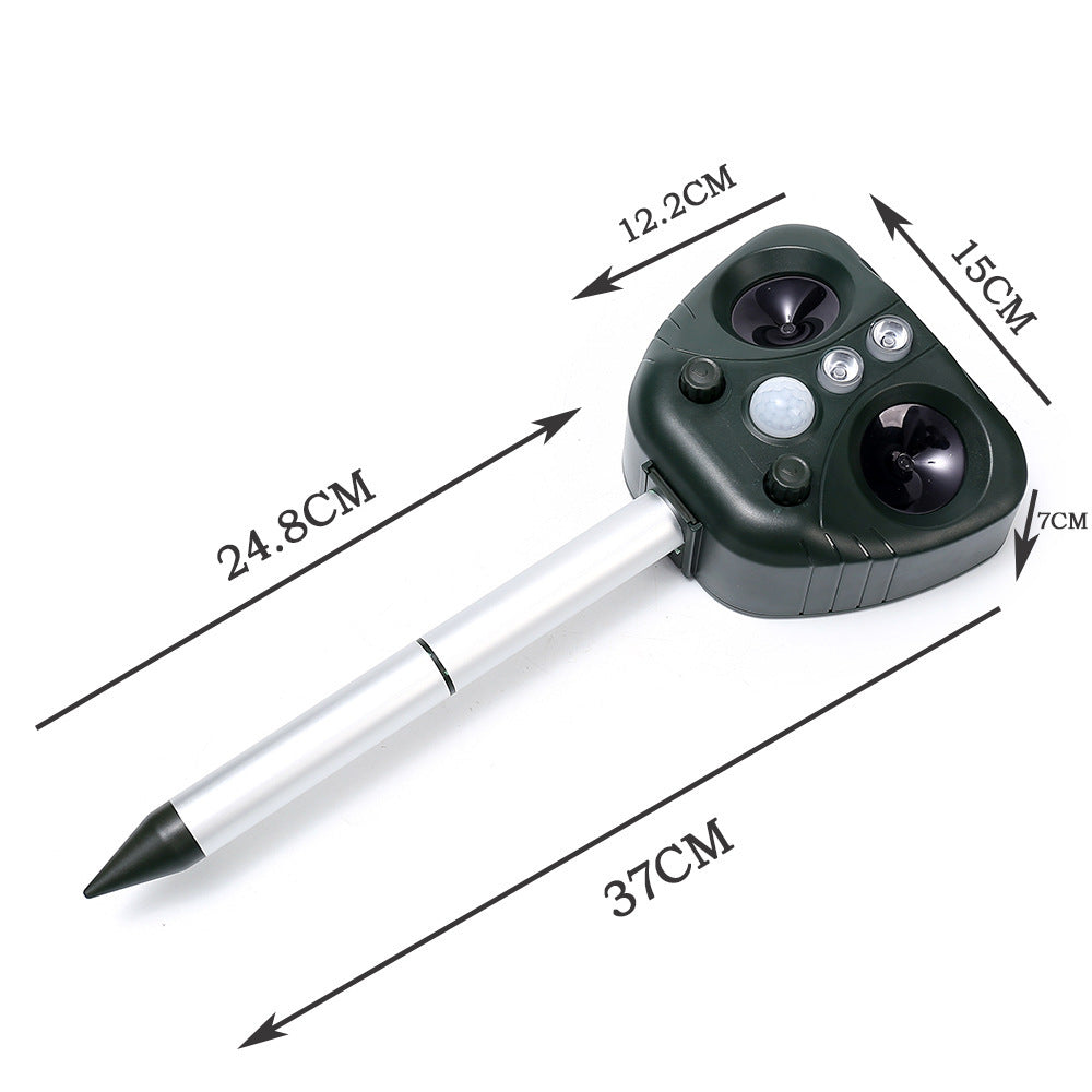 Factory Direct Sales New Outdoor Solar Ultrasonic Mouse Expeller Drive Dog Drive Cat Solar-powered Animal Repeller