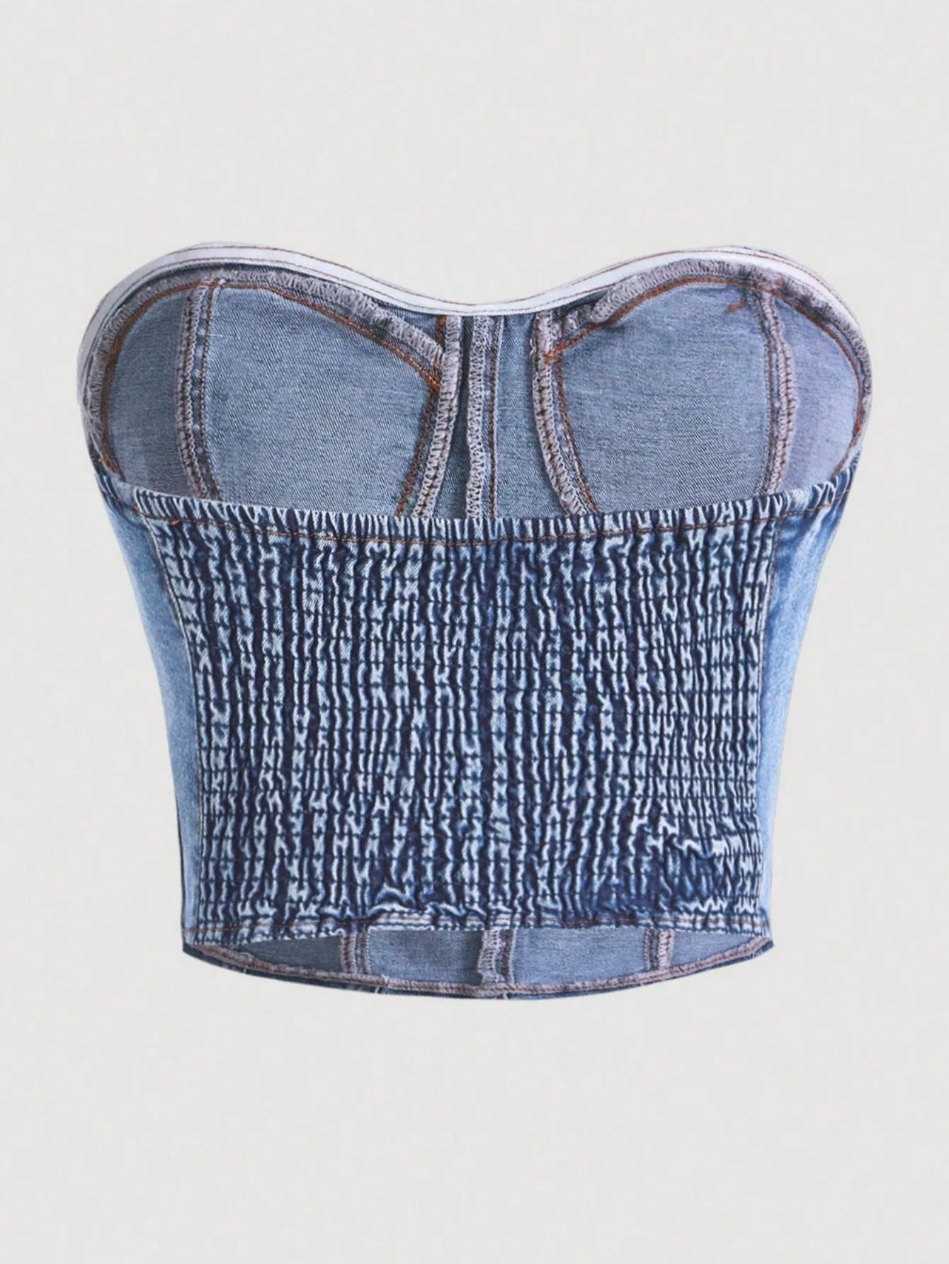 European style plunging neck denim spring new style sexy and intense allure fitted waist shaping design