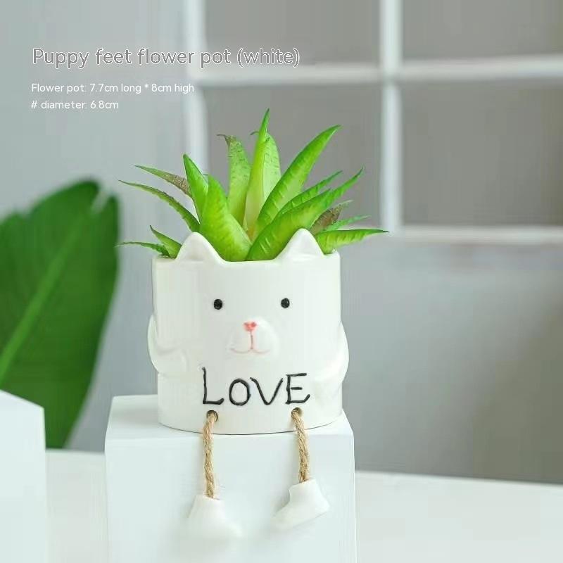 Ceramic Hanging Foot Flowerpot Succulent Plant