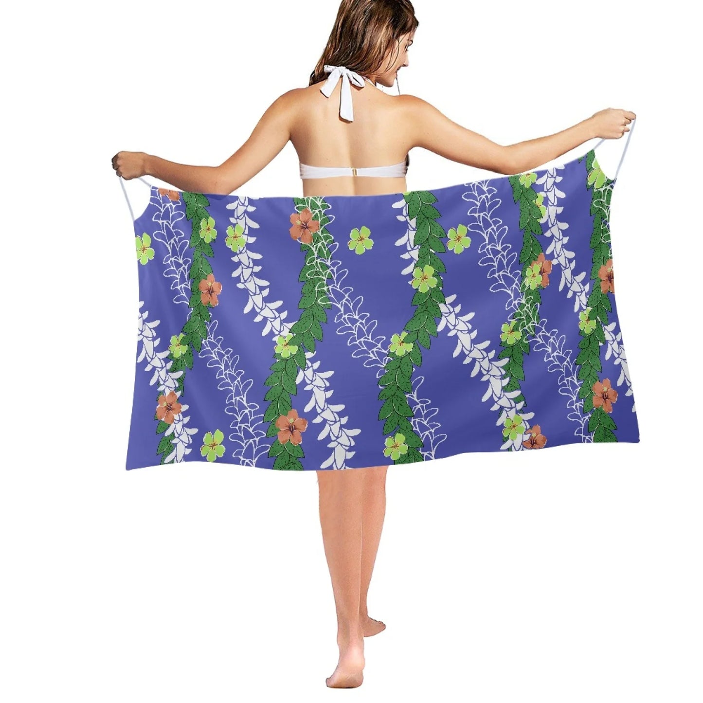 Enchanting Polynesia, Pua Kenini Artistic Scented Flowers, Prints on Demand, Luxury Custom Beach Shawls, Samoa Tropical Paradise