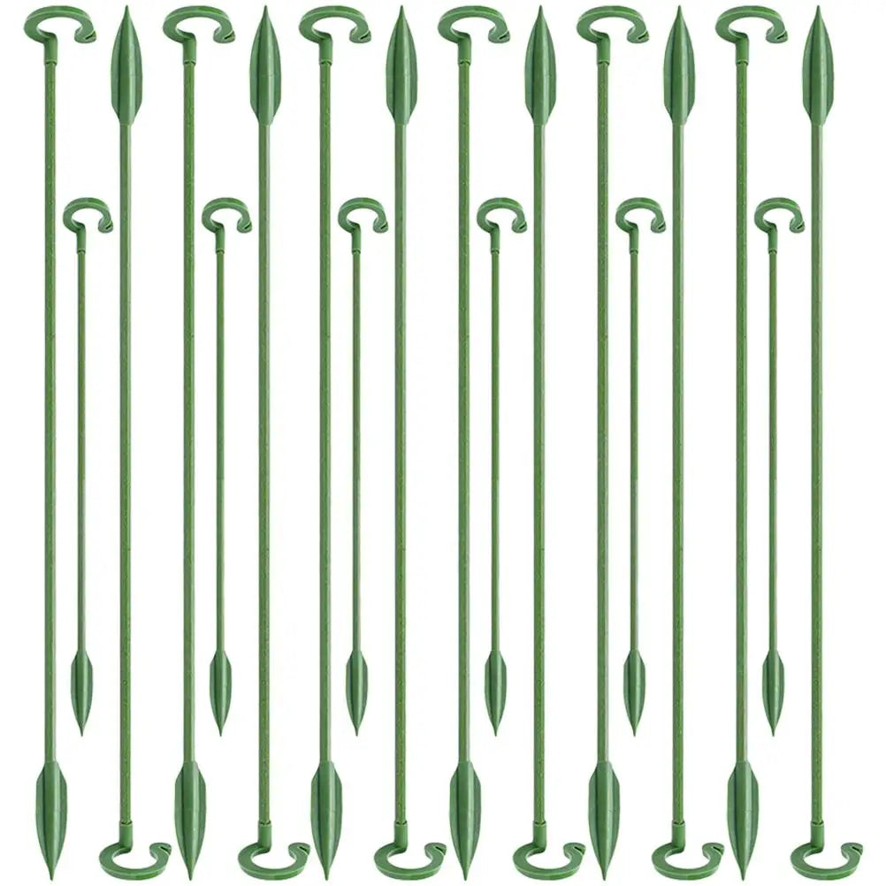 40 Pcs Flower Stand Plant Support Rack Sticks Orchid Stake Gardening Growth Poles Plastic Small Potted Fixed Rods Green Home