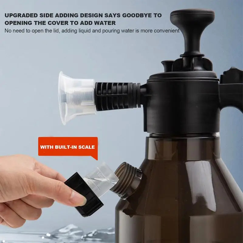 Car Wash Foam Sprayer Handheld Watering Can Pressure Sprayer Bottle With Three Nozzles 2L Bottles Car Soap Sprayer Foam Sprayer