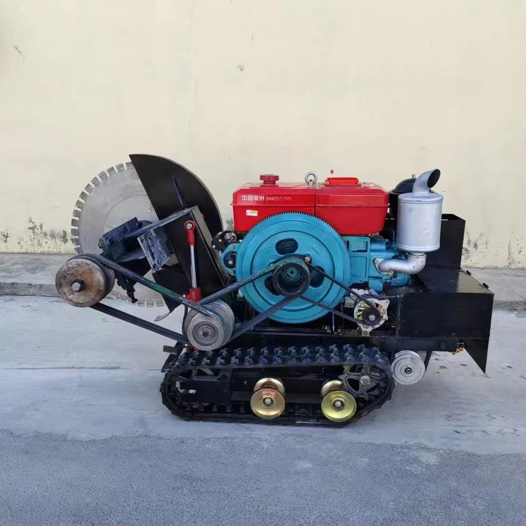 Construction Crawler Road Cutting Machine Double Blade Concrete Cutting Machine