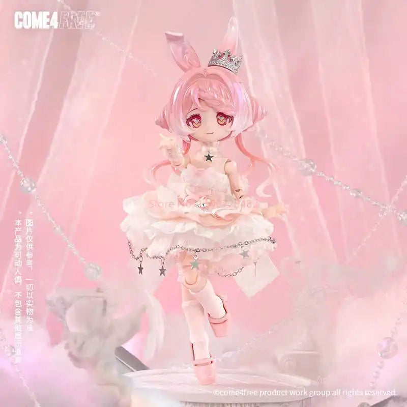 Come4free 1/12 Bjd Blind Box Bonnie Meteorological Star Language Series Kawaii Rabbit Bjd Decora Articulated Action Figure Toys