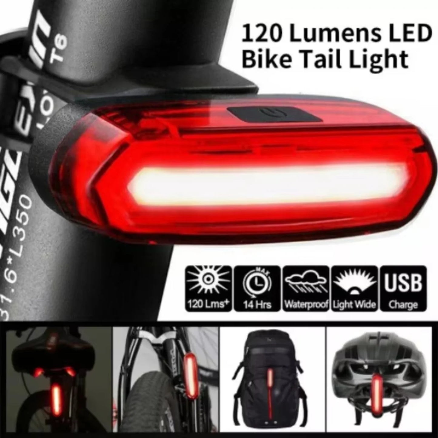 Bicycle Tail Lights USB Indicator Lights Flashing Warning Lights Night Bike Lights Outdoor Cycling Lights