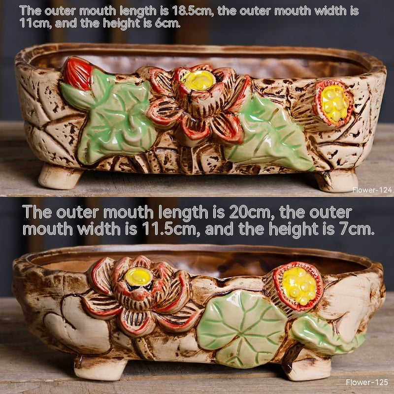 Ceramic Household Large-diameter Succulent Flower Pot