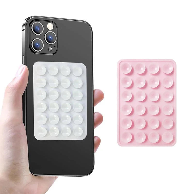 Candy Color Silicone Suction Phone Case Mount Non Slip Suction Cup Phone Stand Silicone Phone Holder For Selfies and Videos