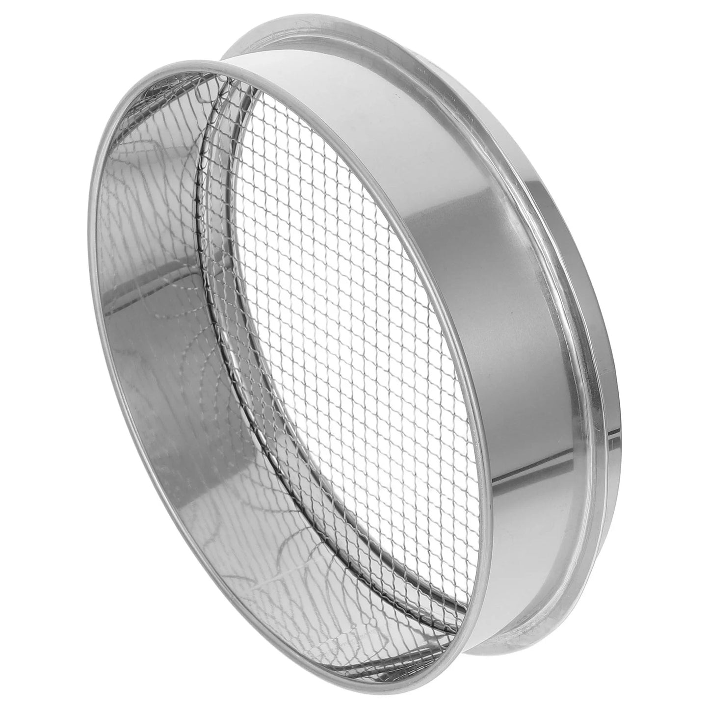 6mm Hole Sieve Sifter Stainless Steel Garden Sand Soil Tool for Compost Bonsai Planting Outdoor Mesh