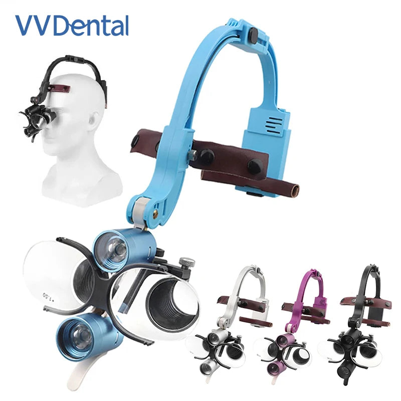 Dental Loupes Wireless LED Dental Headlight Lamp Rechargeable Headlamp Surgical Luxury Magnifying Glasses Dentists Lab Equipment
