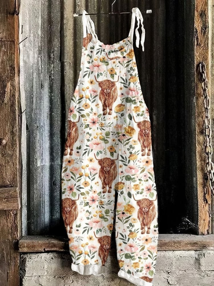 Fashion Animal Retro Printed Women's Jumpsuit