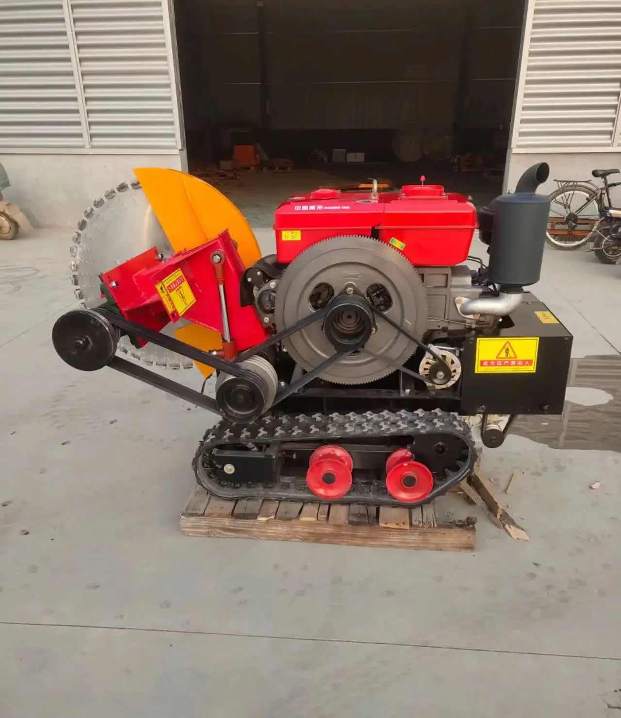 Construction Crawler Road Cutting Machine Double Blade Concrete Cutting Machine