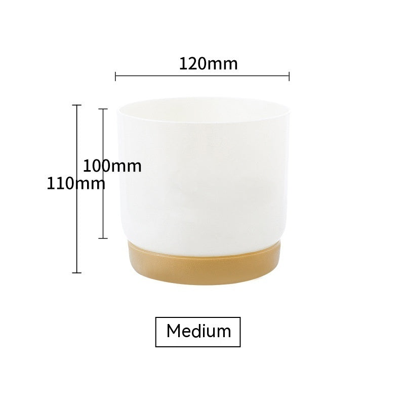Ceramic Plastic Lazy Person Automatic Water Absorption Small Flower Pot