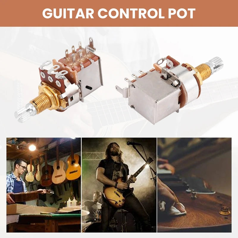 ABXI-3Pcs A500K Potentiometer Push Pull Switch Guitar Control Pot Electric Guitar Tone Volume Parts