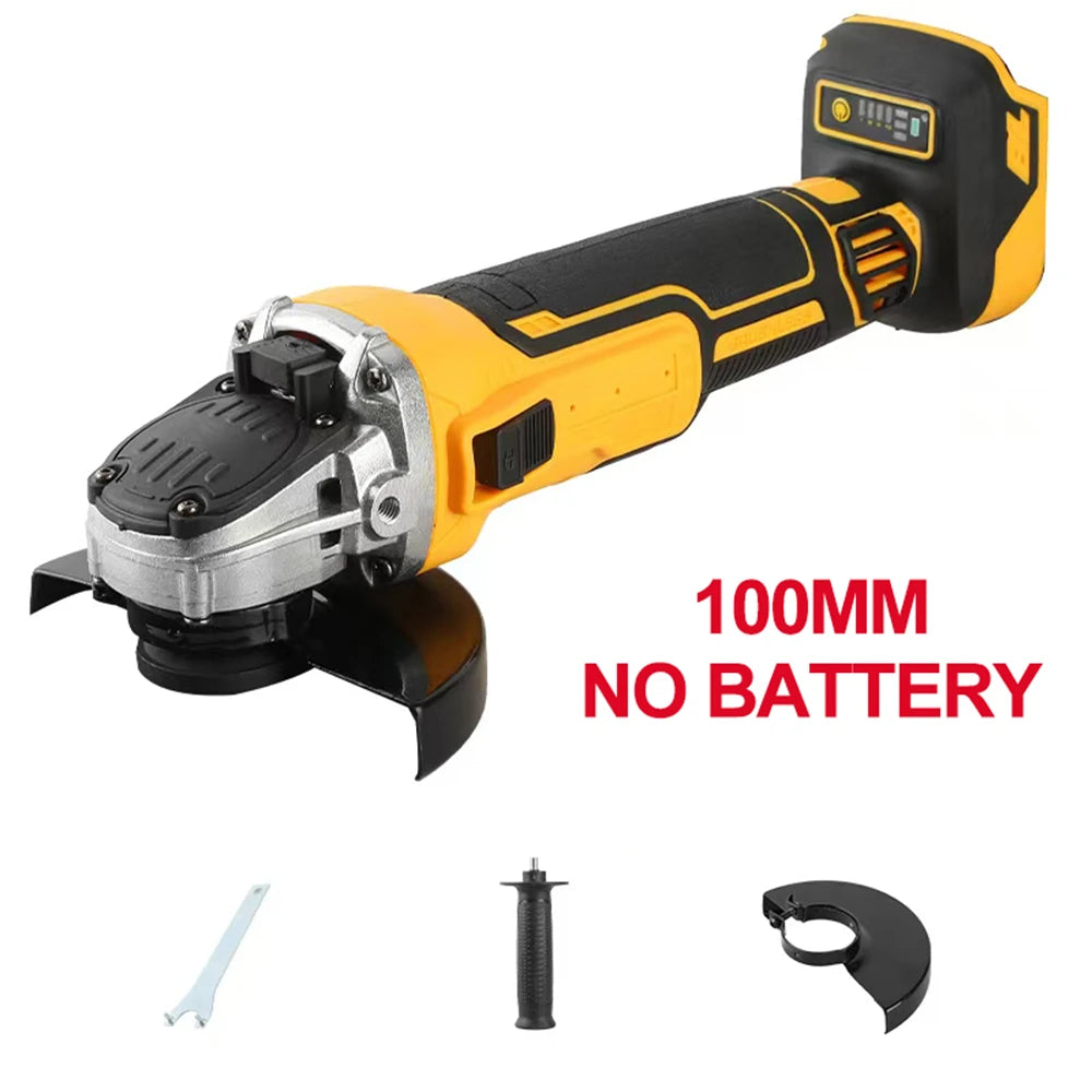 Brushless Angle Grinder For Makita 21V Battery(No Battery) 100mm/125mm Flat Head Angle Grinder Bare Machine Tool Cutting Machine