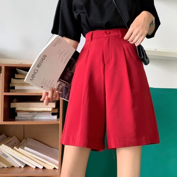 Casual Straight-leg Fifth Wide-leg Pants