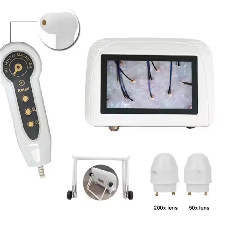 AA20-Skin Hair Scalp Detector Analyser For Diagnosis Skin Care Tools With 2 Lens Rechargeable US Plug