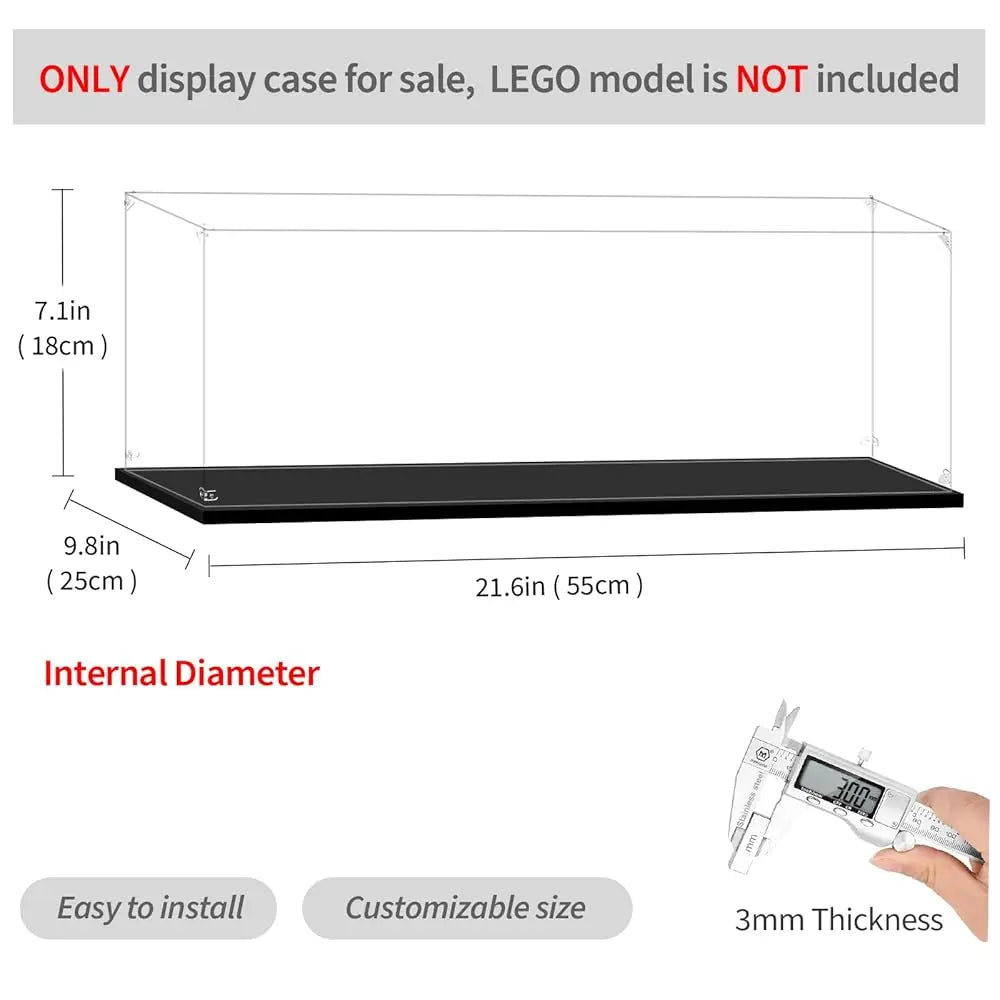 Acrylic Display Case For 76328 Classic Tv Series Batmobile, 42127 Batmobile, 21054 The White House Or 42126 F-150 Raptor,