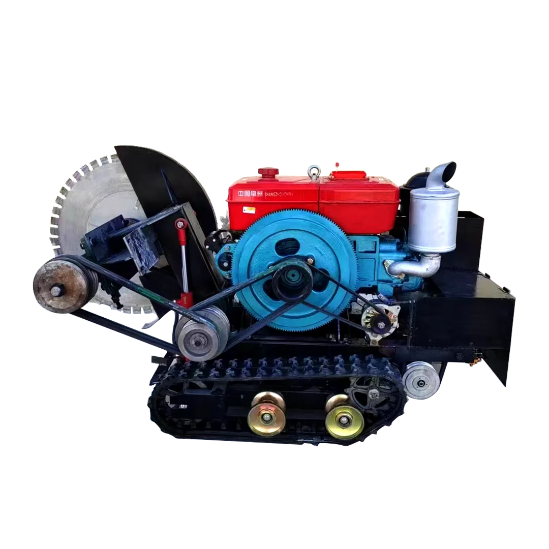 Construction Crawler Road Cutting Machine Double Blade Concrete Cutting Machine