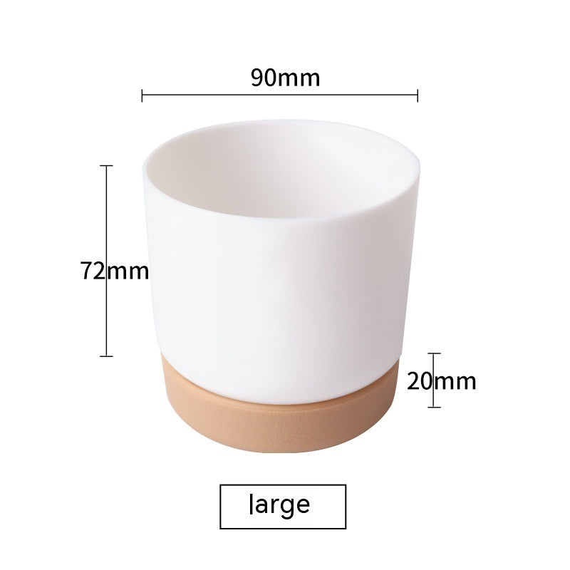 Ceramic Plastic Lazy Person Automatic Water Absorption Small Flower Pot