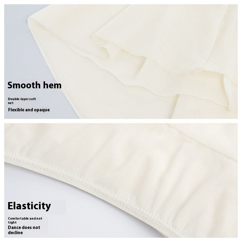 Classical Dance Practice Pants Soft Mesh Waist Head Short Pantskirt