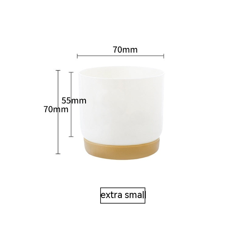 Ceramic Plastic Lazy Person Automatic Water Absorption Small Flower Pot
