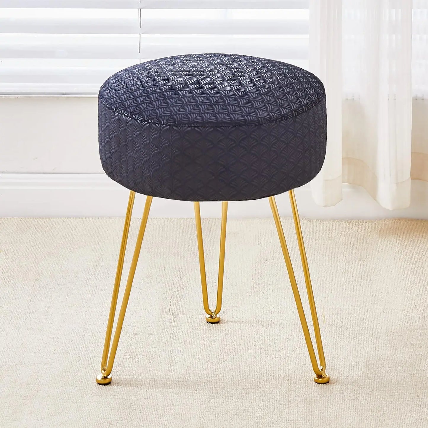 Cpintltr Vanity Stool Foot Stools Velvet Ottoman Stool Round Ottoman Bench Modern Dressing Stool Small Stool Side Table
