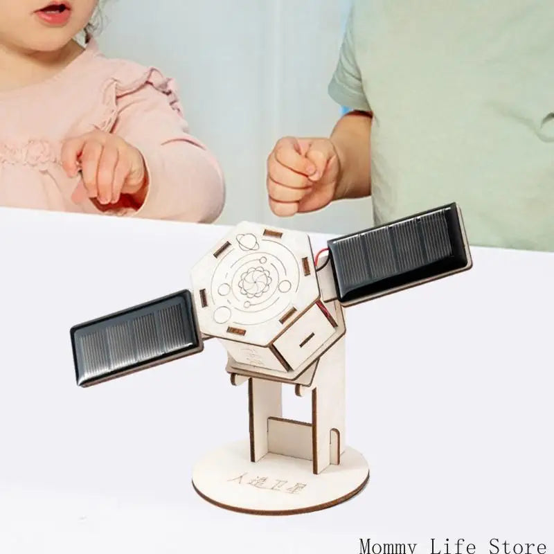 DIY Solar Drive Toy Solar Power Artificial Satellite Model Educational Satellite Making Kits Science Experiment