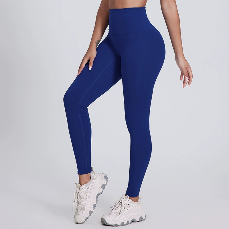 European And American Bright Yoga Pants Outer Wear Nude Feel Hip Lifting