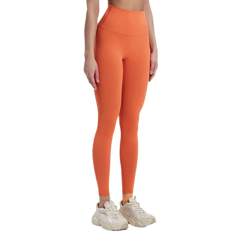 European And American Bright Yoga Pants Outer Wear Nude Feel Hip Lifting