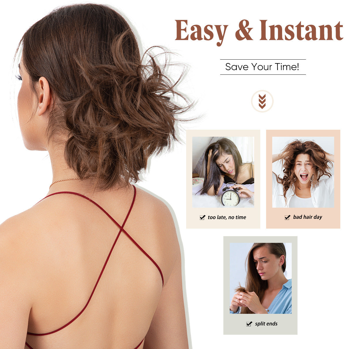 European And American Wig Set Women's Adjustable Grip