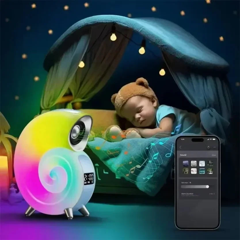 Bluetooth Speaker With LED Night Light Lamp Alarm Clock Portable Wireless Loudspeaker Music Outdoor HiFi Stereo Sound Subwoofer
