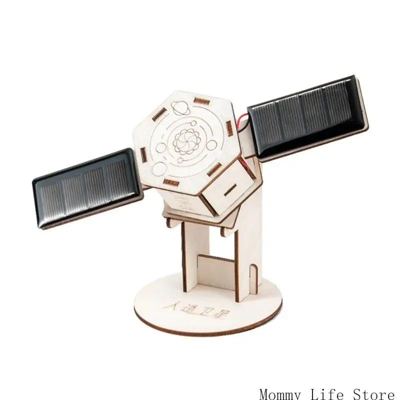 DIY Solar Drive Toy Solar Power Artificial Satellite Model Educational Satellite Making Kits Science Experiment
