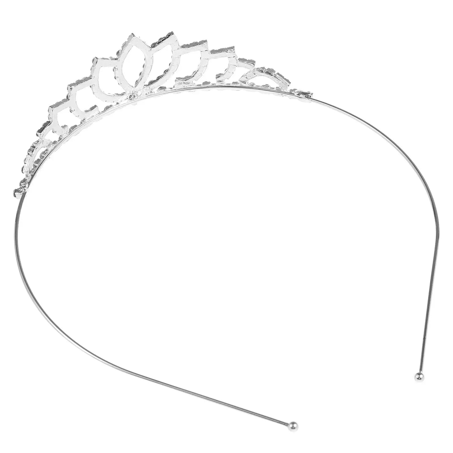 Charming Shiny Hairband for Women Girls Silver Alloy Rhinestone 38cm Circumference 14x2.6cm Size Wedding Engagement Party Bridal